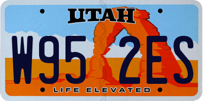 UT license plate W952ES
