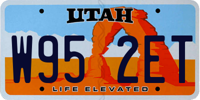 UT license plate W952ET
