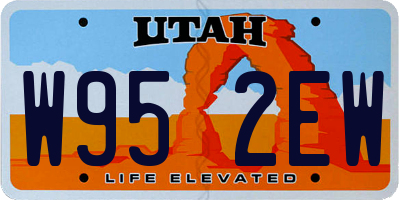 UT license plate W952EW