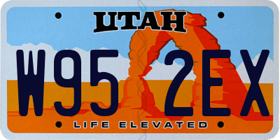 UT license plate W952EX