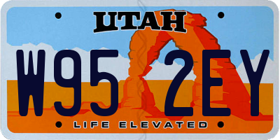 UT license plate W952EY