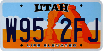 UT license plate W952FJ
