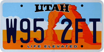 UT license plate W952FT