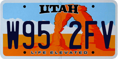 UT license plate W952FV