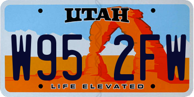 UT license plate W952FW