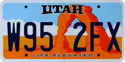 UT license plate W952FX