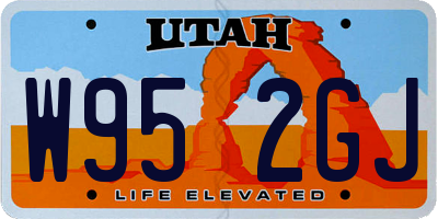 UT license plate W952GJ
