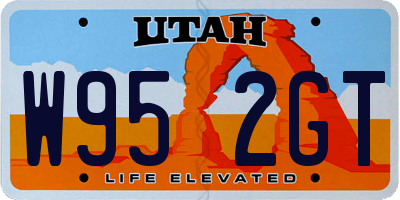 UT license plate W952GT