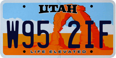 UT license plate W952IF
