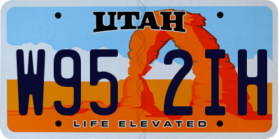 UT license plate W952IH