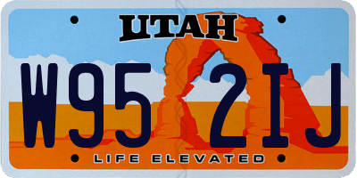UT license plate W952IJ