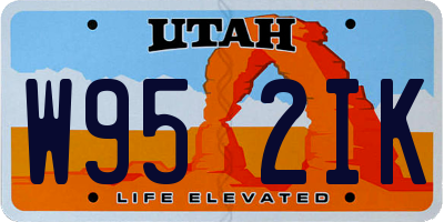 UT license plate W952IK