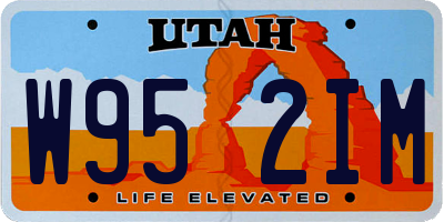 UT license plate W952IM