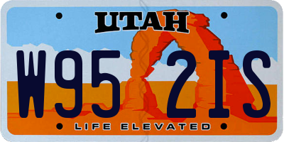 UT license plate W952IS