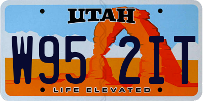 UT license plate W952IT