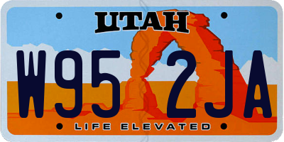 UT license plate W952JA