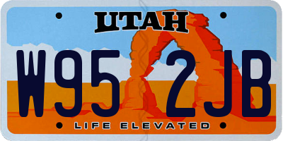UT license plate W952JB