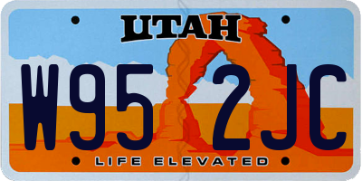 UT license plate W952JC