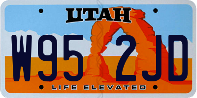 UT license plate W952JD