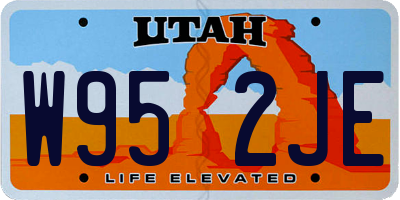 UT license plate W952JE
