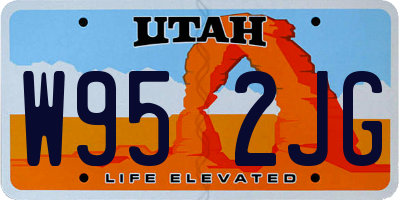 UT license plate W952JG
