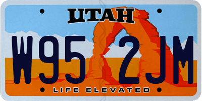 UT license plate W952JM