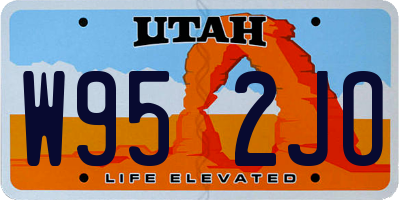 UT license plate W952JO