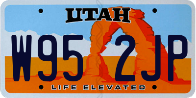 UT license plate W952JP