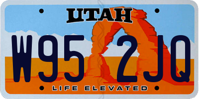 UT license plate W952JQ