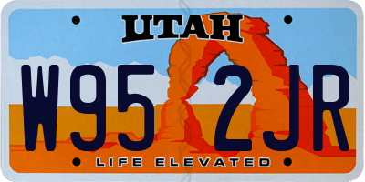 UT license plate W952JR