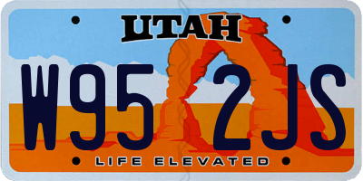 UT license plate W952JS
