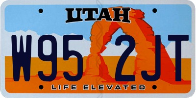 UT license plate W952JT