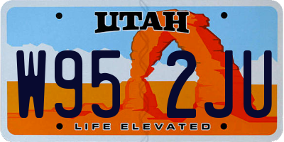 UT license plate W952JU