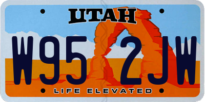 UT license plate W952JW