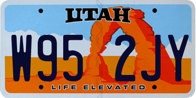 UT license plate W952JY