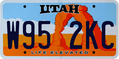 UT license plate W952KC