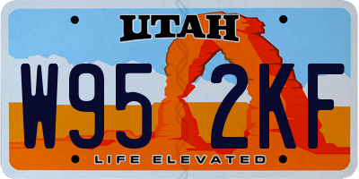 UT license plate W952KF