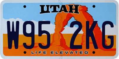 UT license plate W952KG