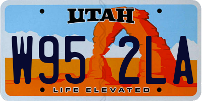 UT license plate W952LA