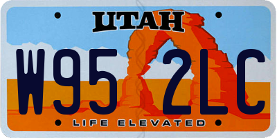 UT license plate W952LC