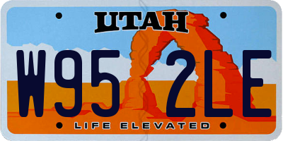 UT license plate W952LE
