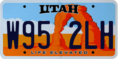UT license plate W952LH