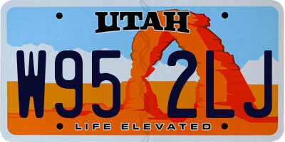 UT license plate W952LJ