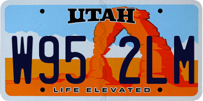 UT license plate W952LM