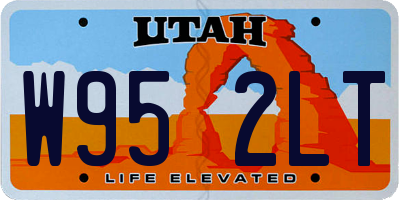 UT license plate W952LT