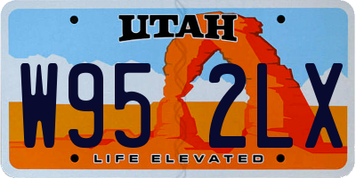 UT license plate W952LX
