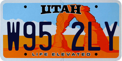UT license plate W952LY