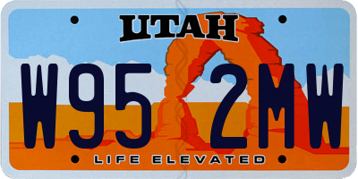 UT license plate W952MW