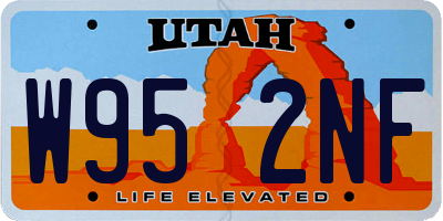 UT license plate W952NF