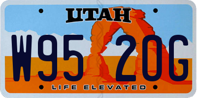 UT license plate W952OG